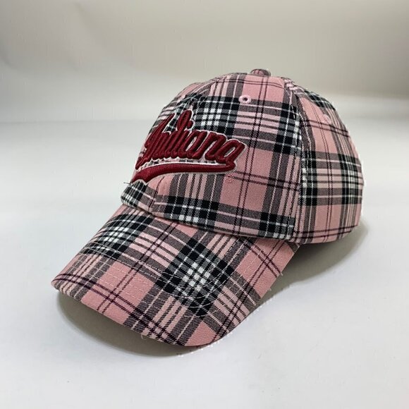 Indiana Hoosiers NCAA Pink Black Plaid Top of the World Adjustable Strapback Hat - Picture 1 of 5